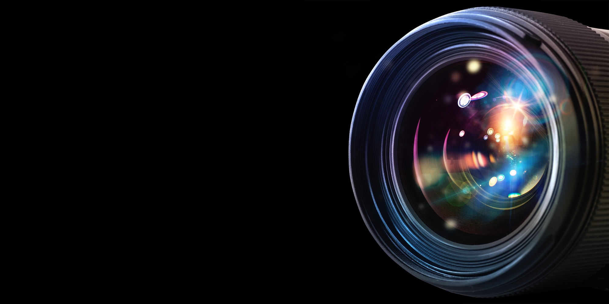 close up of camera lens