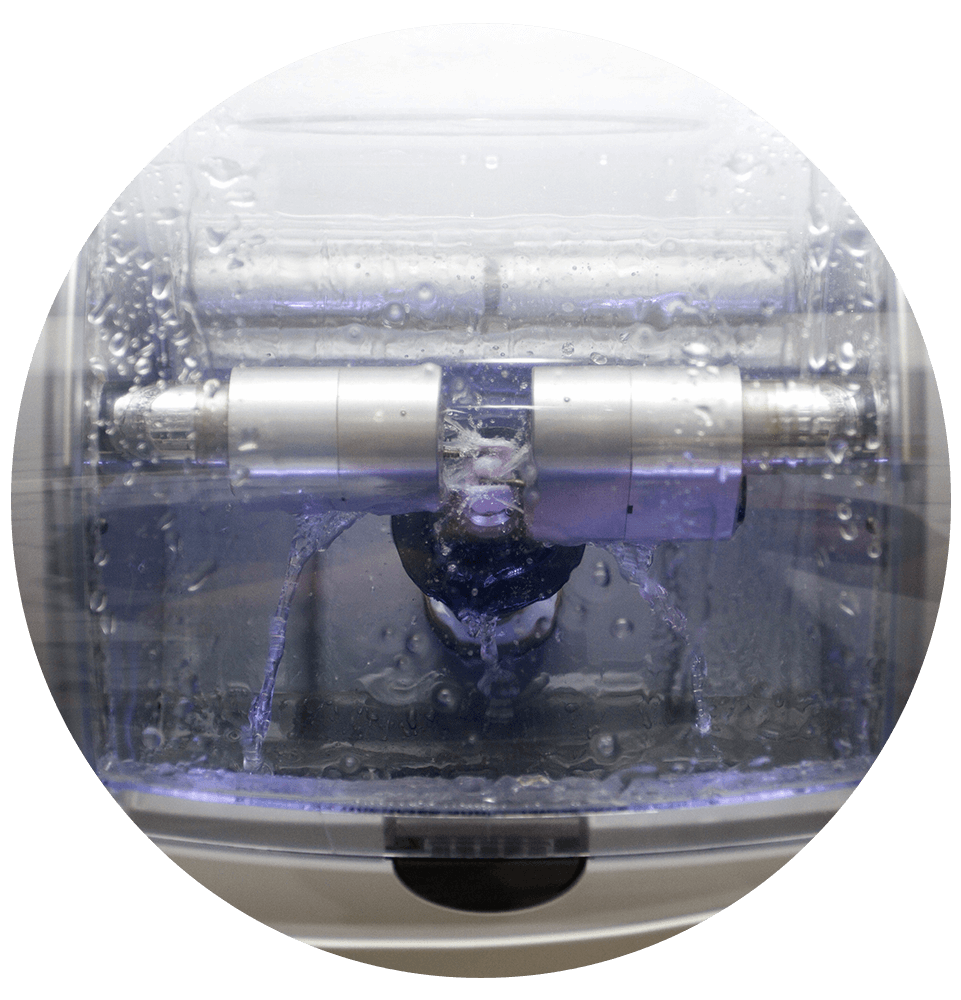 dental computer for prosthesis and crowns milling. Machine making ceramic tooth